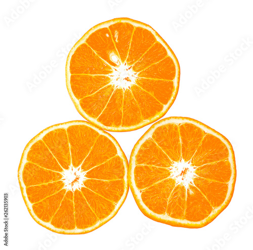 orange fruits isolated on white background