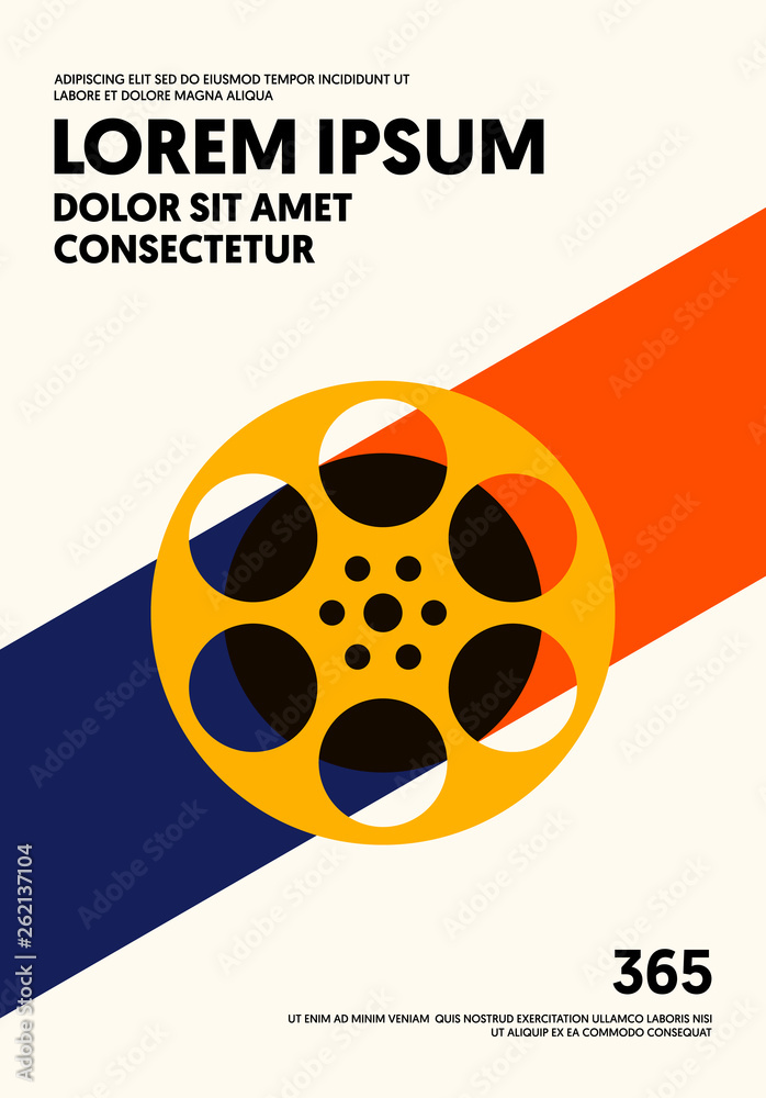 Movie and film poster modern vintage retro style