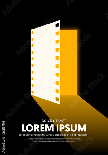 Movie and film poster modern vintage retro style