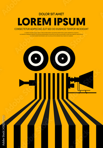 Movie and film poster modern vintage retro style