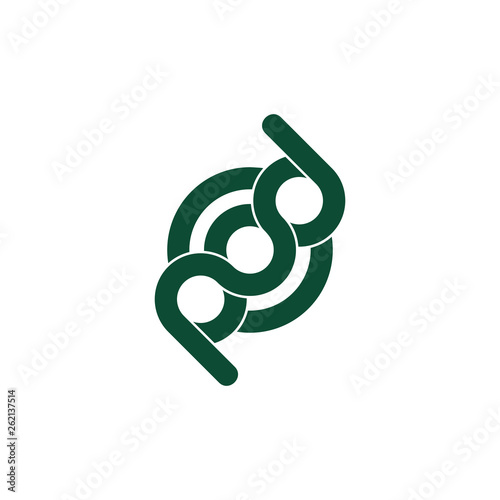 letters pod linked helix infinity design logo vector