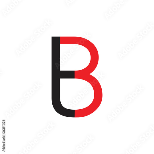 letter tb linked line logo vector