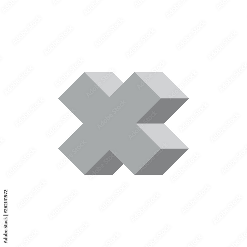 3d gradient letter x logo decoration vector 3d gradient letter x logo decoration vector