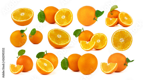 Navel Orange isolated on white background.