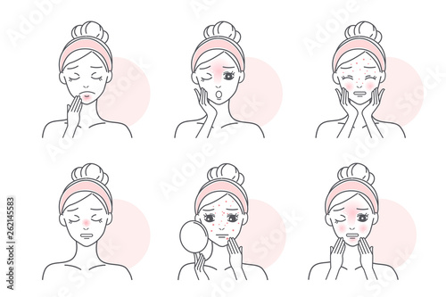 woman with oily skin