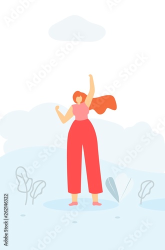 Pretty Agitating Woman Inspirational Flat Template
