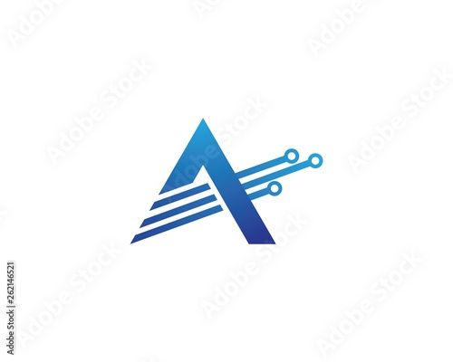 Business technology logo template