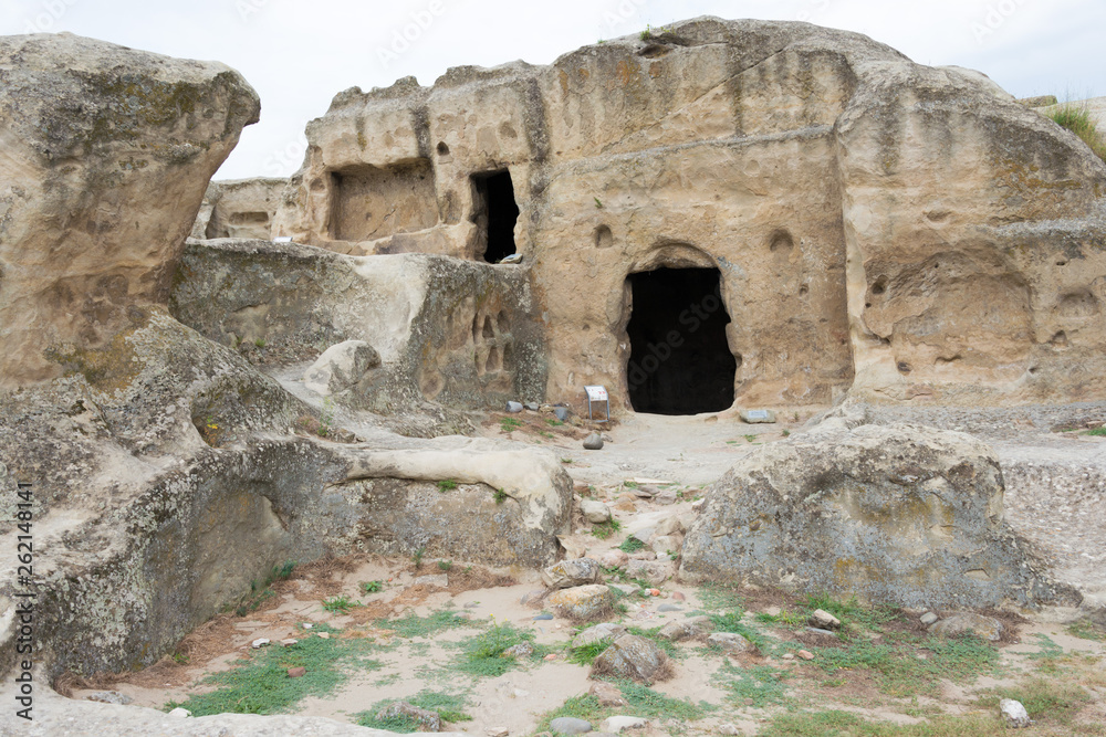 Gori, Georgia - Jul 05 2018: Ruins of Uplistsikhe. a famous Historic site in Gori, Shida Kartli, Georgia.