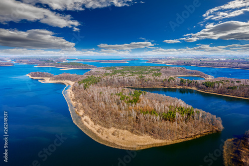 Fototapeta Naklejka Na Ścianę i Meble -   Spring in Masuria from a bird's eye view, Poland