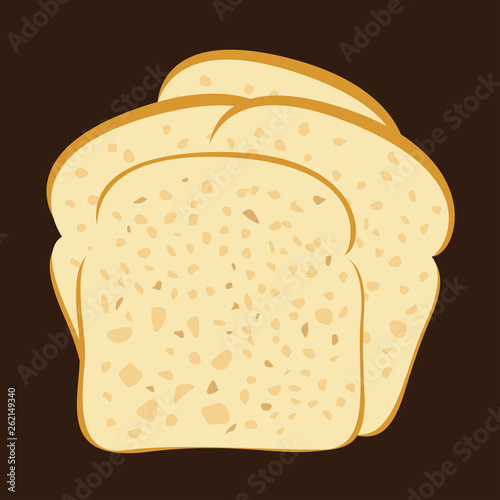 Whole wheat bread - vector illustration