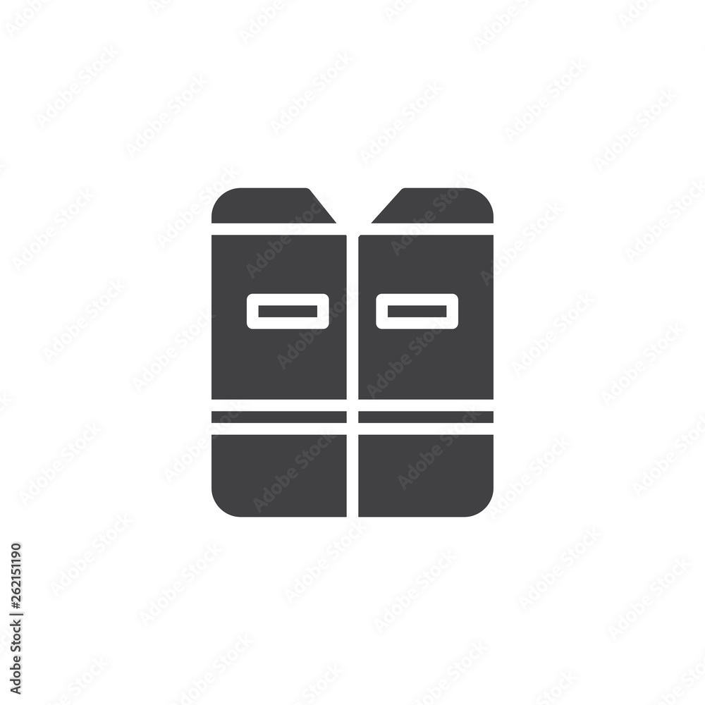Safety vest vector icon. filled flat sign for mobile concept and web design. Life jacket glyph icon. Symbol, logo illustration. Pixel perfect vector graphics