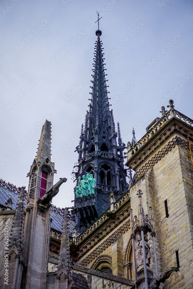 Notre dame spire (no release needed for exterior)