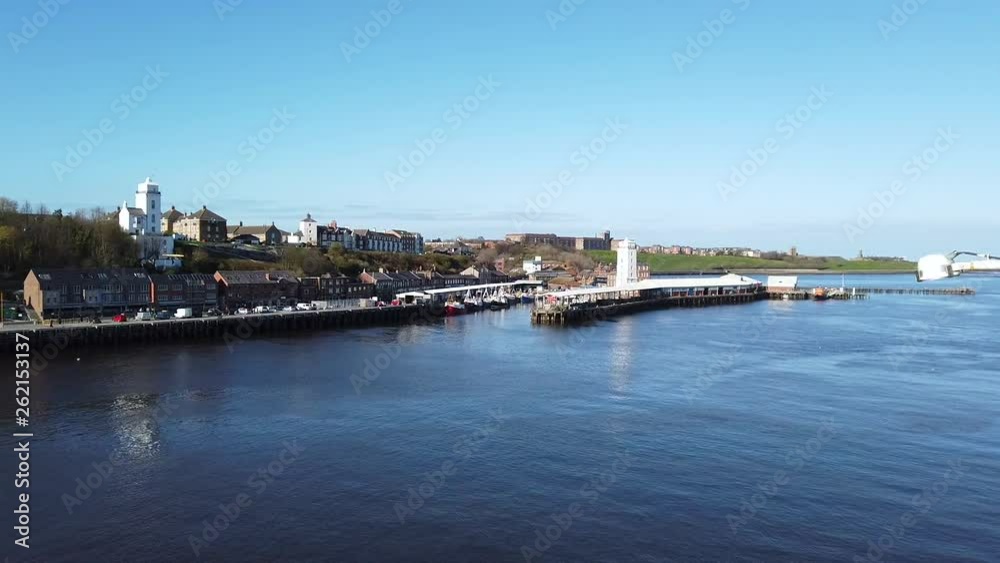View of the rivershore as seen from the ferry leaving Newcastle upon Tyne, England. View of the rivershore as seen from the ferry leaving Newcastle upon Tyne, England.