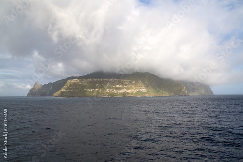 The amazing Island of Tristan da Cunha - shrouded in cloud -  Totally remote. ￼ © Grantat