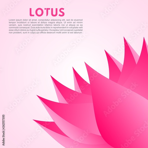 pink lotus flower beauty poster Design template 