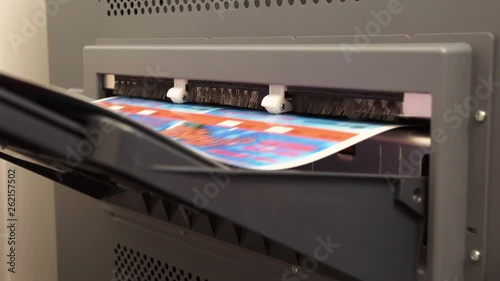 Printed Products Out Of The Printer In The Printing