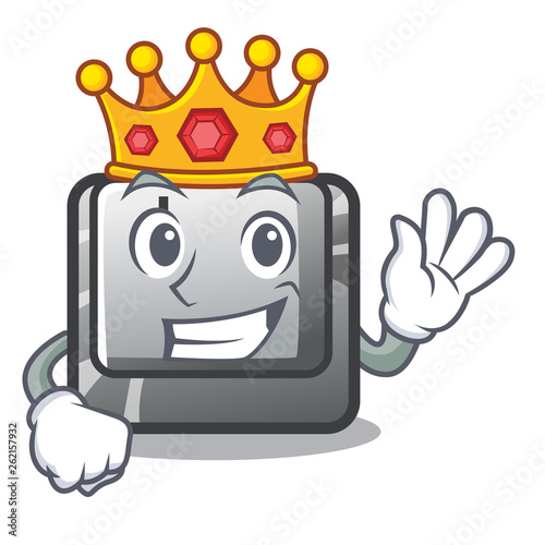 King button I isolated in the cartoon