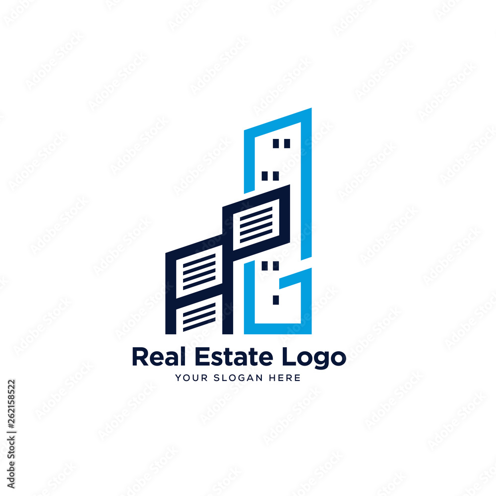 Naklejka premium real estate logo designs concept, modern town logo template