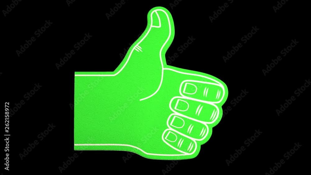Foam Fingers Like Dislike 360 rotation loop Foam Fingers Like Dislike 360 rotation loop