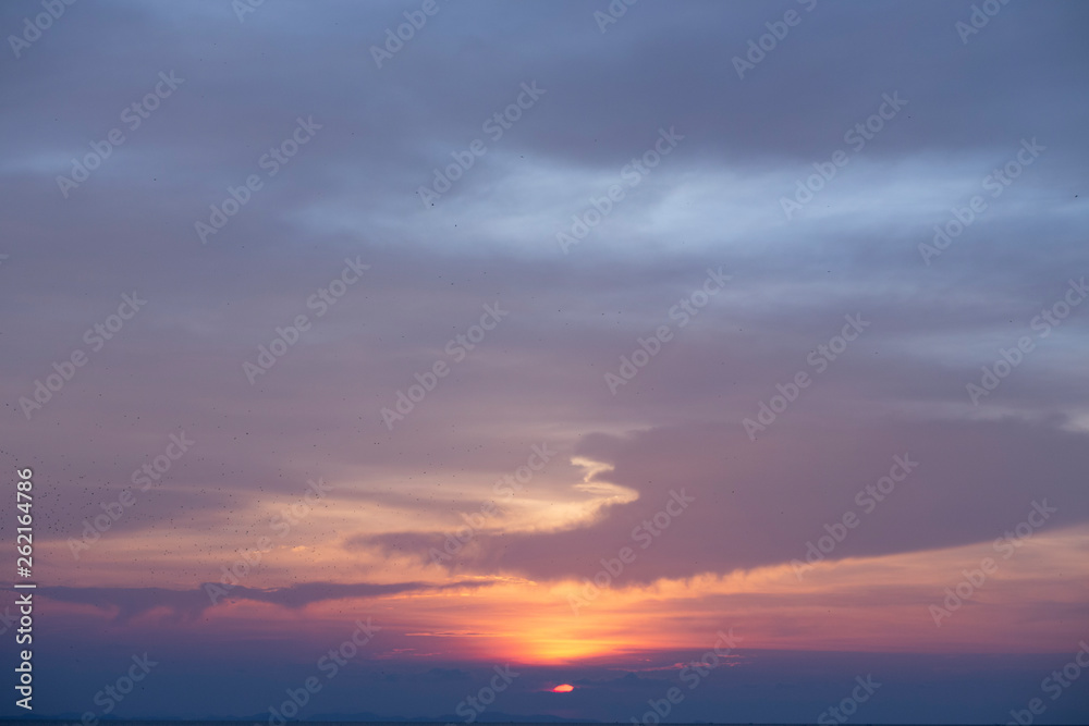 Natural colors Evening sky Shine new day  for Heaven,The light from heaven from the sky is a mystery,In twilight golden atmosphere,Modern sheet structure design,New Banner Business Web Template 