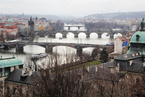 Prague panorama from Letna Gardens	 photo