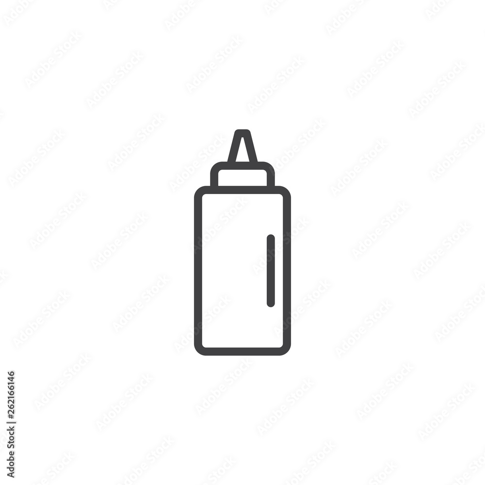 Mustard bottle line icon. linear style sign for mobile concept and web design. Bottle of Ketchup outline vector icon. Symbol, logo illustration. Pixel perfect vector graphics Mustard bottle line icon. linear style sign for mobile concept and web design. Bottle of Ketchup outline vector icon. Symbol, logo illustration. Pixel perfect vector graphics