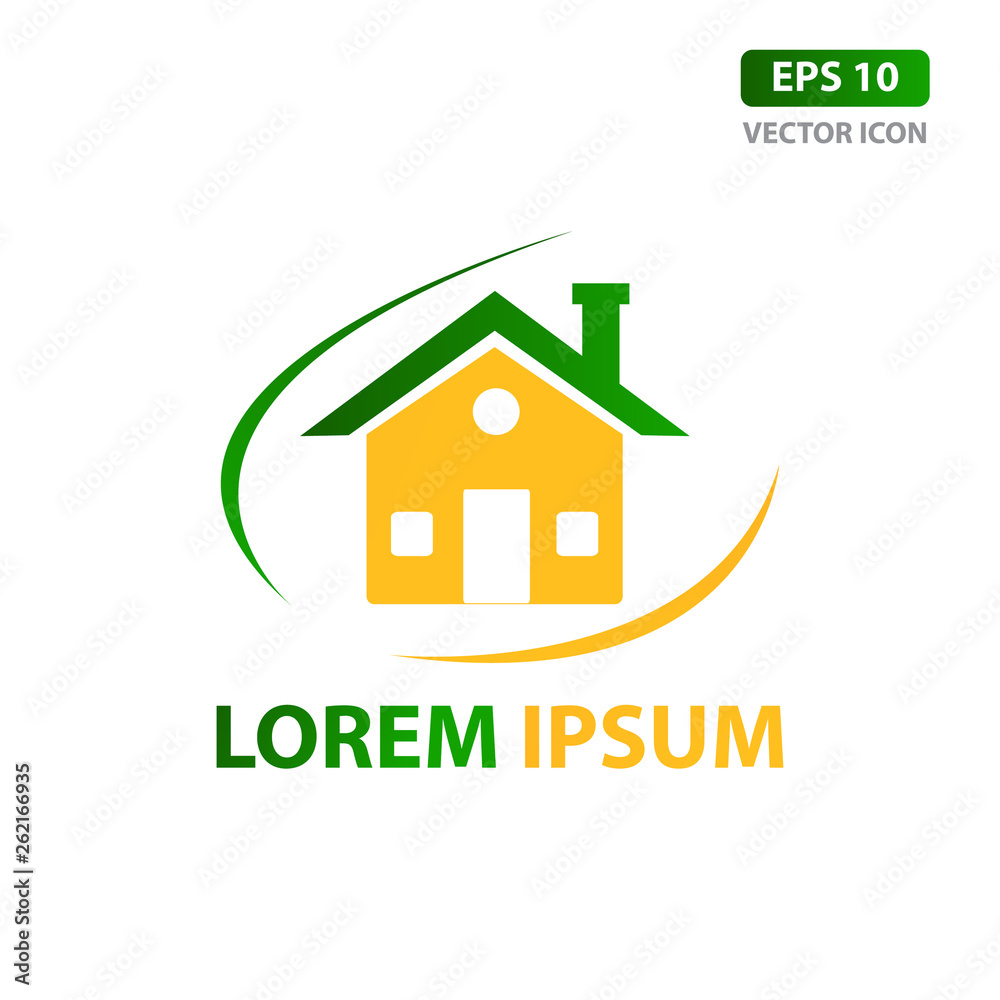 House or home company logo design illustration, Real Estate Logo Template. vector illustration