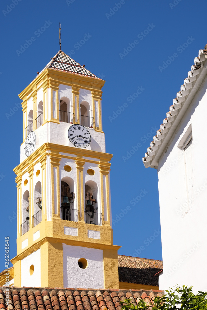 Marbella old town church bell tower