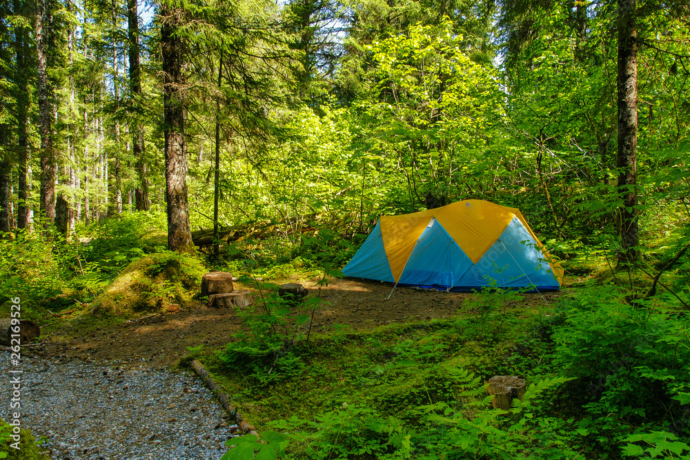 Bartlett Cove Campground in Glacier Bay National Park in Alaska, United States