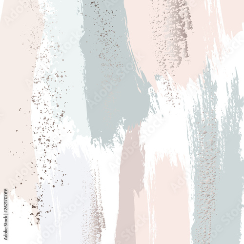 Pastel green peach glitter pattern. Brush stroke pastel vector marble texture. Applicable for design covers, presentation, invitation, flyer, annual report, posters and business cards. Modern artwork