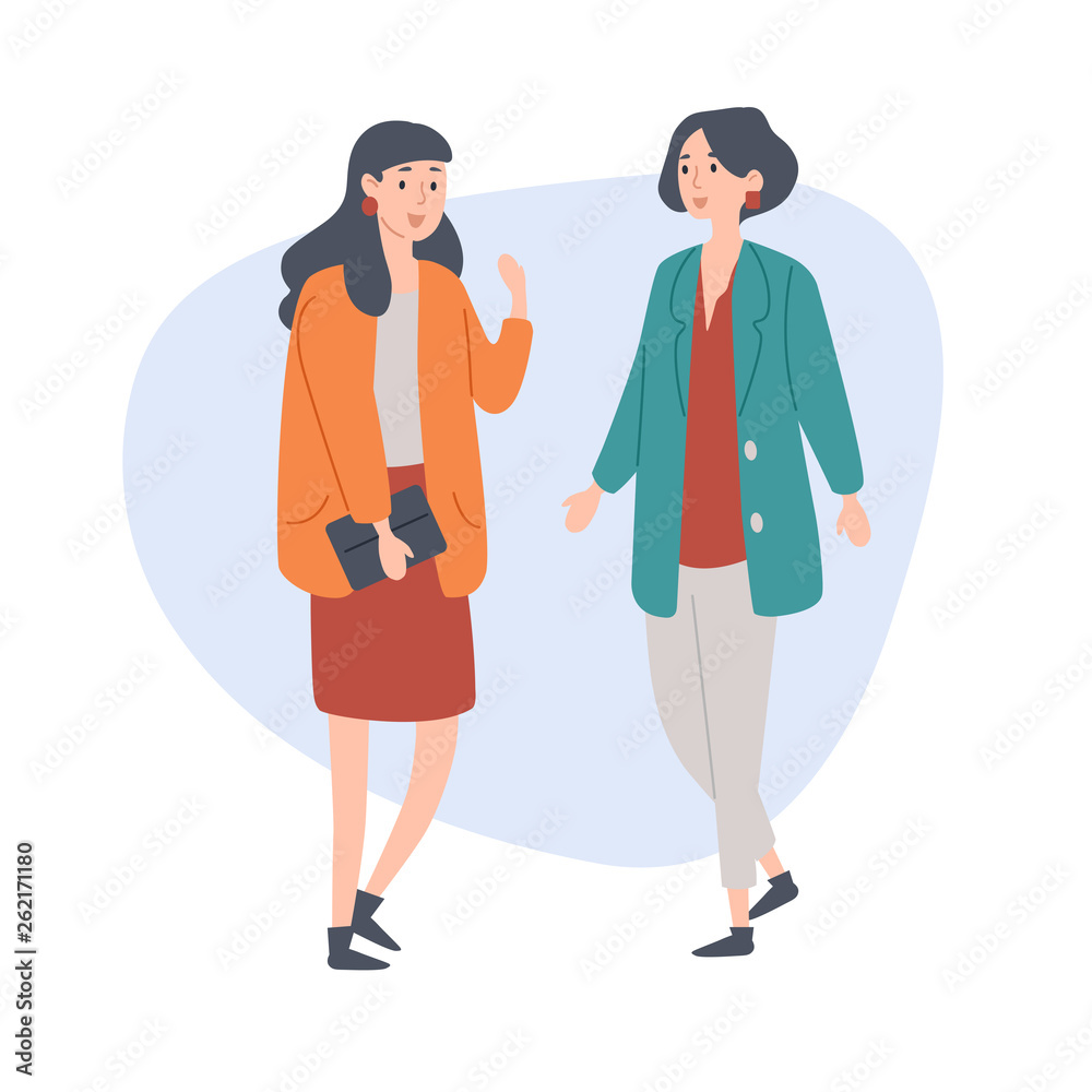 Two women friends talking to each other. Two women friends talking to each other.