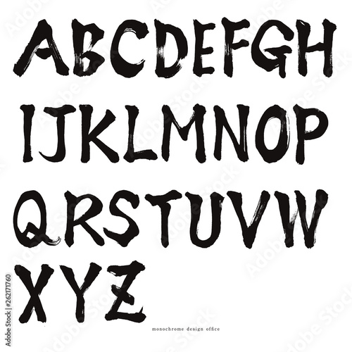 筆文字　アルファベット　英語　ABC