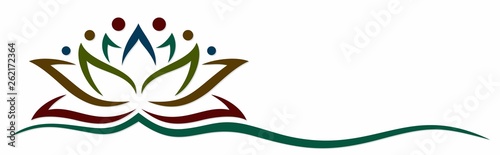 A lotus symbol.