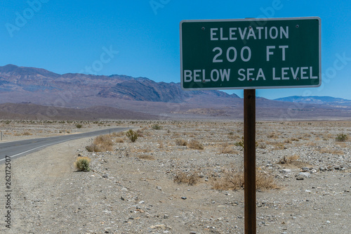 California Highway 190 in Death Valley National Park in California, United States