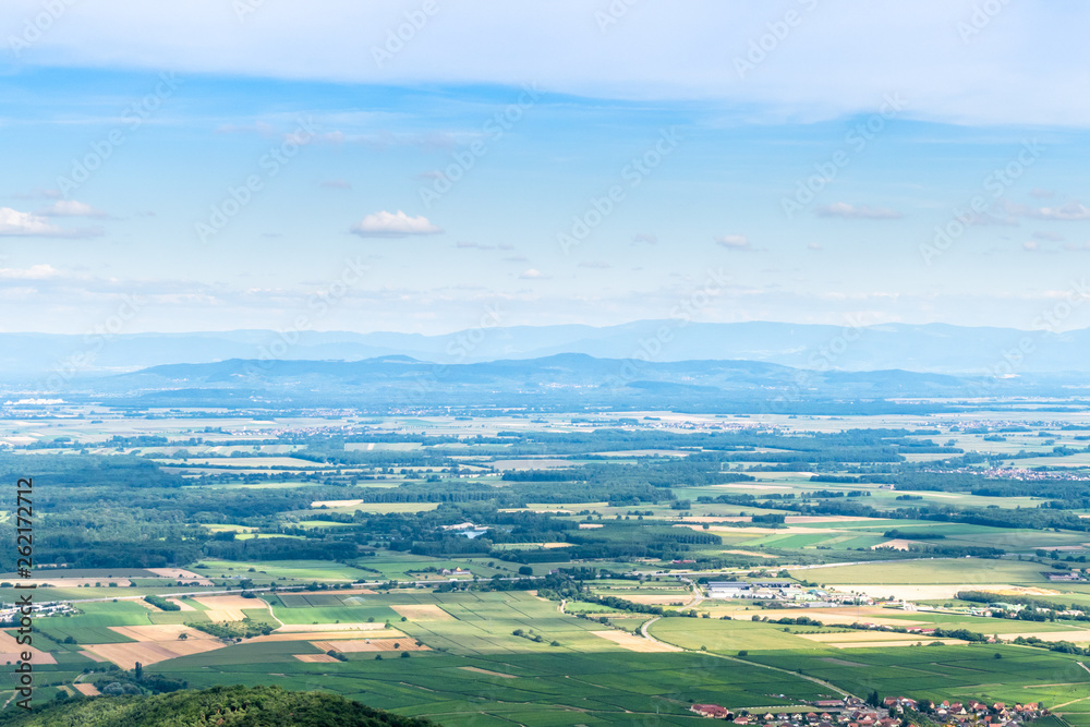 Fototapeta premium aerial view from Haut-Koenigsbourg in France