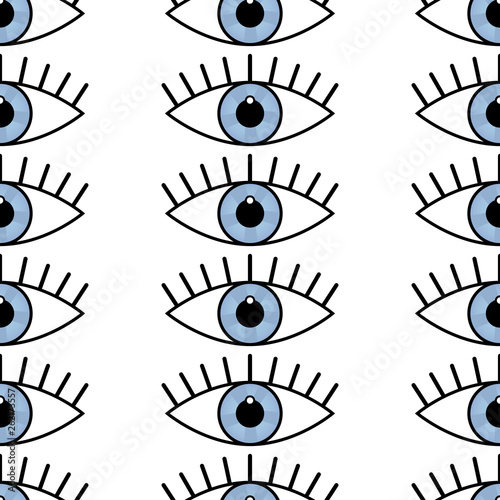 Abstract seamless sport eyes pattern for girls, boys. Creative sport vector pattern with psychodelic eyes. Funny eyes pattern for textile and fabric. Fashion sport style. Background for kids, girls