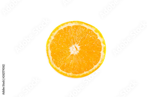 orange slice isolated on white background