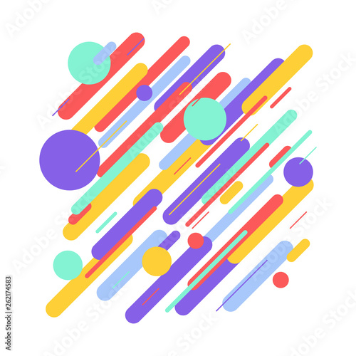 Modern linear colorful pattern