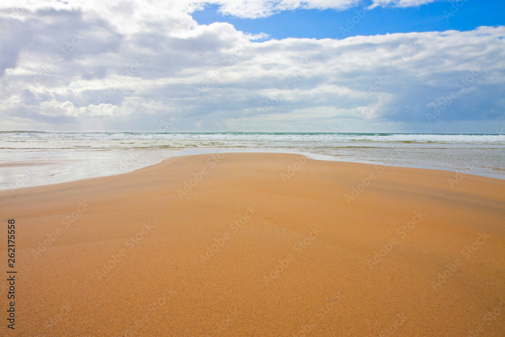 Irish beach with sand and cloudy sky (Ireland) Irish beach with sand and cloudy sky (Ireland)