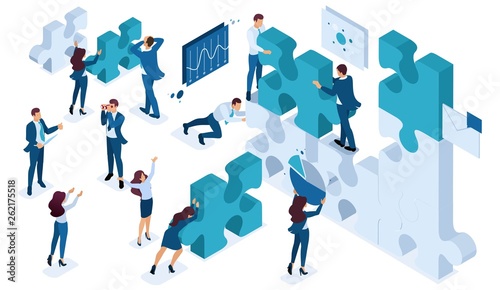 Isometric Set Characters, Young Entrepreneurs