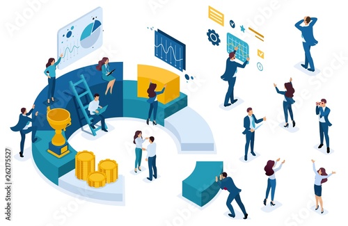 Isometric Business Characters, Young Entrepreneurs