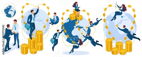 Isometric Business Characters, Young Entrepreneurs