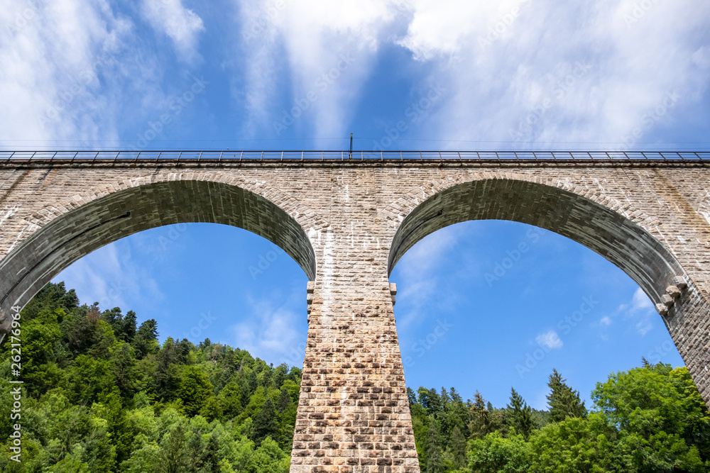 the Ravenna Bridge railway viaduct on the Höllental Railway line in the Black Forest, in Breitnau, Breisgau-Hochschwarzwald, Baden-Württemberg, Germany