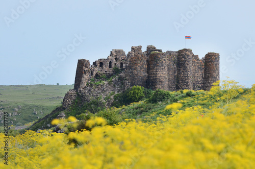 Amberd fortress ruins in Armenia photo