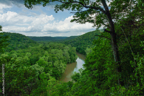 Konstfotografi Green River Bluffs in Mammoth Cave National Park in Kentucky, United States