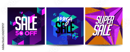 Sale modern banners template design, Big sale special offer. end of season special offer banners.