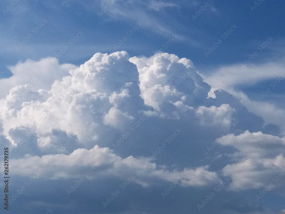 The sunset and beautiful clouds