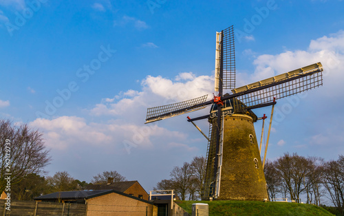 heimolen, the windmill of Rucphen, North Brabant, the Netherlands, classical dutch architecture photo