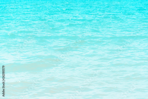 View of turquoise water of sea. Travel and relax concept