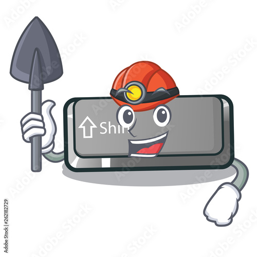 Miner button shift in the cartoon shape